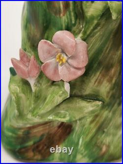 Vintage Italian Macaw Parrot Figurine Pair. Red And Blue