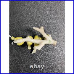 Vintage JR Germany Porcelain Four Birds on Branch Figurine Yellow Songbirds