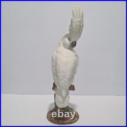 Vintage Large 16.5 Ceramic Cockatoo Statue Palm Beach Chic Hollywood Regency