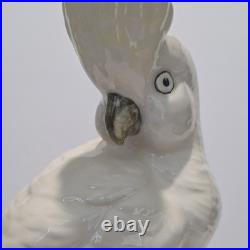 Vintage Large 16.5 Ceramic Cockatoo Statue Palm Beach Chic Hollywood Regency