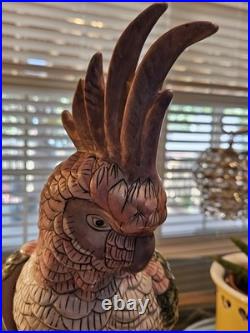Vintage Large Ceramic Cockatoo Figurine. Used item