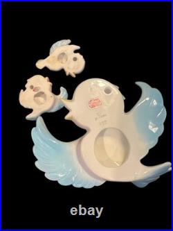 Vintage Lefton Bluebird Wall Plaques Set of 3 Birds Hand-Painted Ceramic, Japan