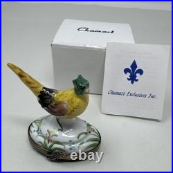 Vintage Limoges France Pheasant Trinket Box Chamart Bird Cottagecore