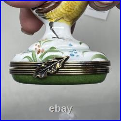 Vintage Limoges France Pheasant Trinket Box Chamart Bird Cottagecore