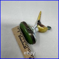 Vintage Limoges France Pheasant Trinket Box Chamart Bird Cottagecore