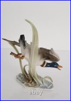 Vintage Lorenz Hutchenreuther Mini Mallard Duck In Flight Porcelain Figurine H4