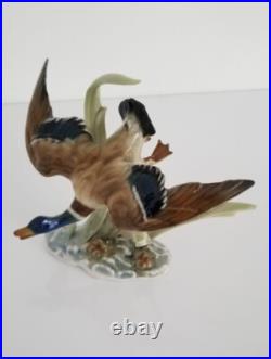 Vintage Lorenz Hutchenreuther Mini Mallard Duck In Flight Porcelain Figurine H4