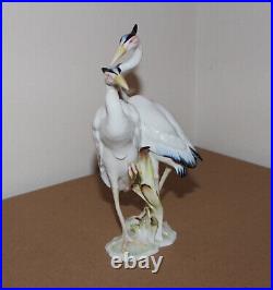 Vintage Lorenz Hutschenreuther Porcelain Heron Figurine Gunther Granget 7.8