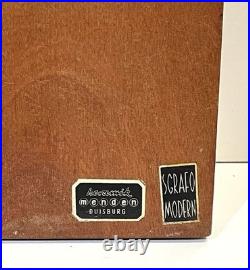 Vintage Mid Century Teak & Porcelain Peter Muller Heron Birds Wall Art Sculpture