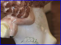 Vintage Mottahedeh Italy Parrot Bird Pair Ceramic 11x5x8