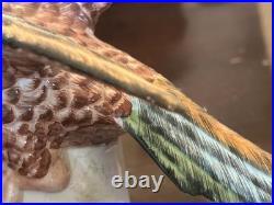 Vintage Mottahedeh Italy Parrot Bird Pair Ceramic 11x5x8