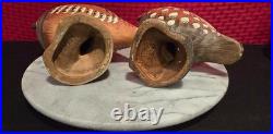 Vintage Mottahedeh Quail Figurine Pair Italy 56200 56202 Hand-Painted