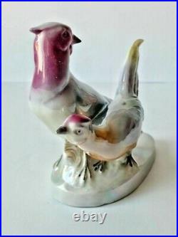 Vintage Original Figurine Porcelain Germany Statue Birds Of Paradise Pheasant