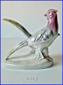 Vintage Original Figurine Porcelain Germany Statue Birds Of Paradise Pheasant