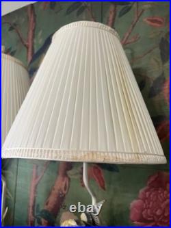 Vintage Pair Andrea by Sadek Bird Lamps 3-Way Light English Garden Cottagecore