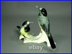 Vintage Pair Of Wagtails Birds Original KARL ENS Porcelain Figurine Statue Decor