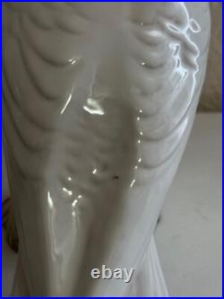 Vintage Pair of Ceramic Love Bird Figurines Made in Italy White Doves or Pigeons