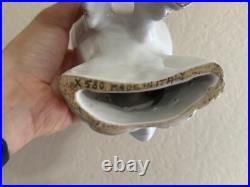 Vintage Pair of Ceramic Love Bird Figurines Made in Italy White Doves or Pigeons