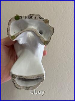 Vintage Pair of Ceramic Love Bird Figurines Made in Italy White Doves or Pigeons