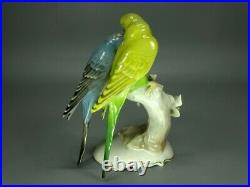 Vintage Parrots Friends Original Hutschenreuther Porcelain Figurine Statue Decor