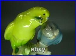 Vintage Parrots Friends Original Hutschenreuther Porcelain Figurine Statue Decor