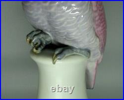 Vintage Pink Cockatoo Parrot Porcelain Figurine Karl Ens Germany 1930-1940 Decor
