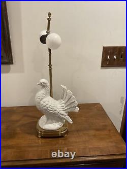 Vintage Porcelain Bird Lamp