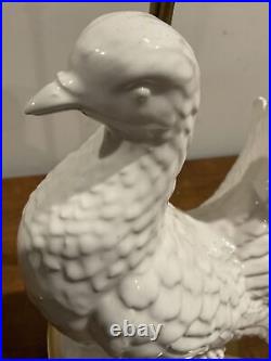 Vintage Porcelain Bird Lamp