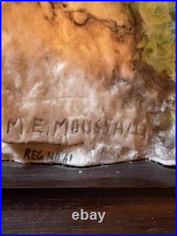 Vintage Porcelain Eastern Bluebird Signed M. E. Moussalli