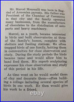 Vintage Porcelain Eastern Bluebird Signed M. E. Moussalli