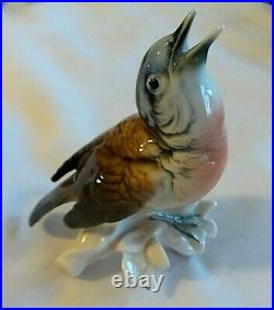 Vintage Porcelain Hand Painted Bird Figurine Halmarked Karl Ens Germany