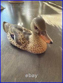 Vintage Porcelain Mallard Duck Figurine By C. Martinu In Spain