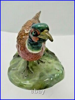 Vintage Porcelain Pheasant Bird Pair Figurines J. T. Jones Crown Staffordshire