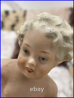 Vintage Porcelain Schaubach Kunst 2 Boys With A Bird From Germany