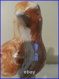 Vintage Porcelain Statue Brown and White Birds(By Alabama Day) 11T 6Deep 3W