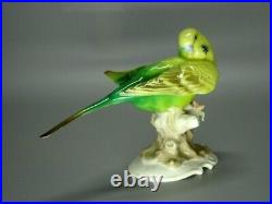 Vintage Porcelain yellow Parrot Bird Figurine Hutschenreuther Germany Sculpture