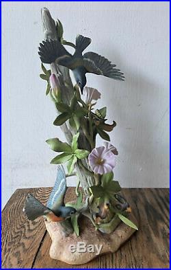 Vintage Retired BOEHM Porcelain Bird Statue Figurine Parula Warblers #484