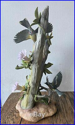 Vintage Retired BOEHM Porcelain Bird Statue Figurine Parula Warblers #484
