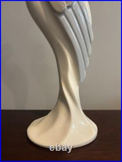 Vintage Royal Haeger 17 White/Grey Egret Heron Art Pottery Bird Statue 1992 US