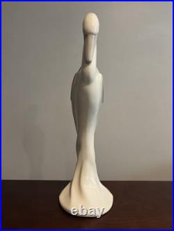 Vintage Royal Haeger 17 White/Grey Egret Heron Art Pottery Bird Statue 1992 US