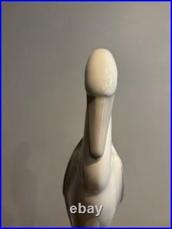 Vintage Royal Haeger 17 White/Grey Egret Heron Art Pottery Bird Statue 1992 US