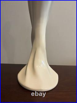 Vintage Royal Haeger 17 White/Grey Egret Heron Art Pottery Bird Statue 1992 US