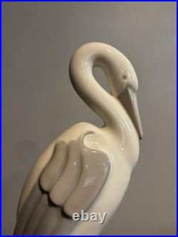 Vintage Royal Haeger 17 White/Grey Egret Heron Art Pottery Bird Statue 1992 US