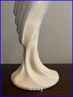Vintage Royal Haeger 17 White/Grey Egret Heron Art Pottery Bird Statue 1992 US