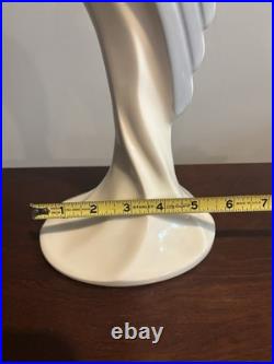 Vintage Royal Haeger 17 White/Grey Egret Heron Art Pottery Bird Statue 1992 US