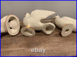 Vintage Set Of Three Doves-signed