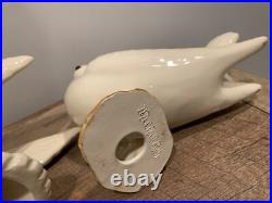 Vintage Set Of Three Doves-signed