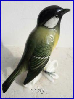 Vintage Statue Tit Bird Porcelain Figure Germany Small Art Hand Decor Figurine