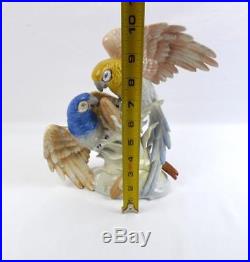 Vintage WKC Graefenthal Germany Porcelain Parrot Bird Statue Figurine 10