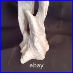 Vintage White Cockatoo Italian Porcelain Life Sized Parrot Mid Century Numbered